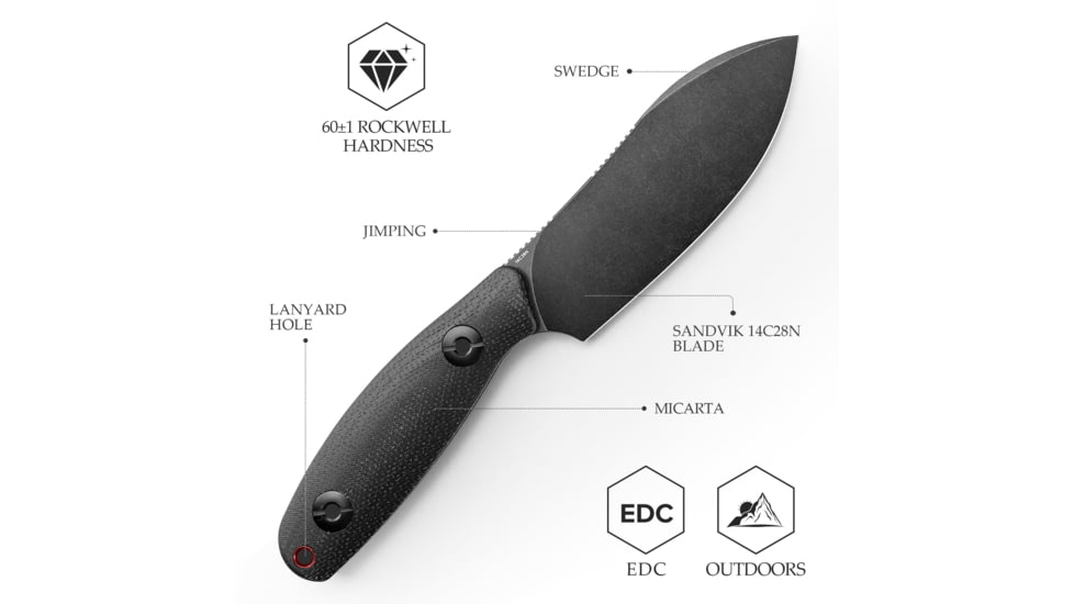 TRIVISA Aubergine Fixed Blade BlkMic