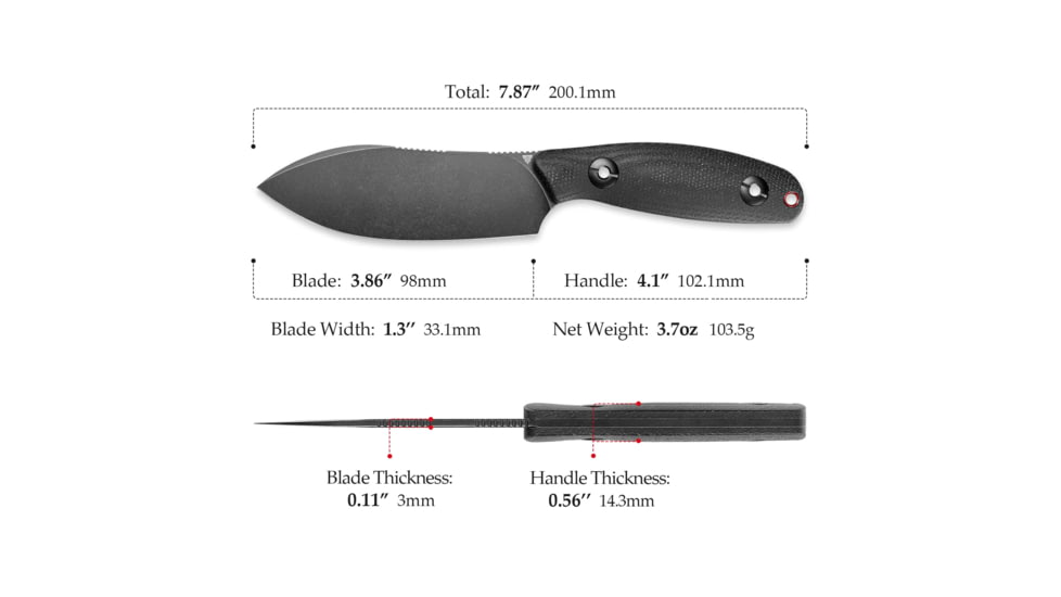 TRIVISA Aubergine Fixed Blade BlkMic