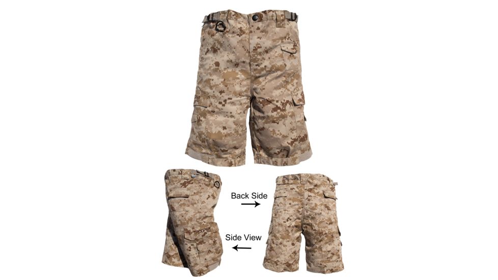 Trooper Clothing Desert Marpat Tactical Short w/10 Pockets and D-Ring,Large, Desert Marpat, Large (14-16) 9504-L
