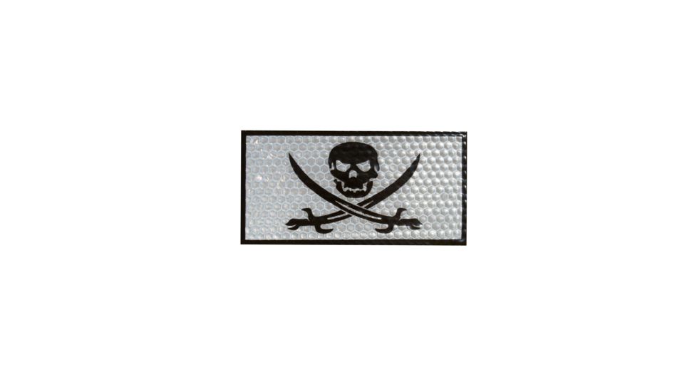 Trooper Clothing Reflective Jolly Roger PVC Patch, Multicolor PVC-9655