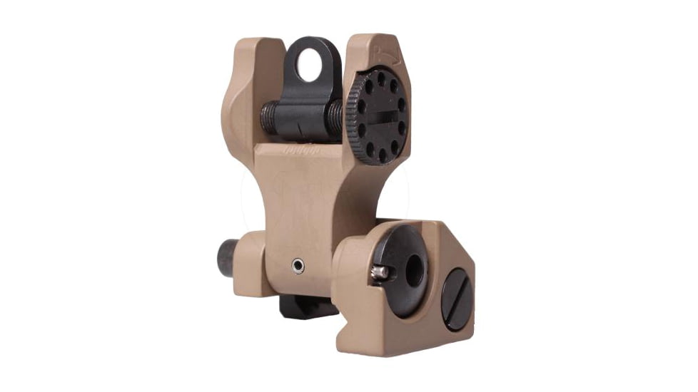 Troy Rear Folding Battle Sight, T6 Aircraft Aluminum, Flat Dark Earth, FBS-R0FT-00