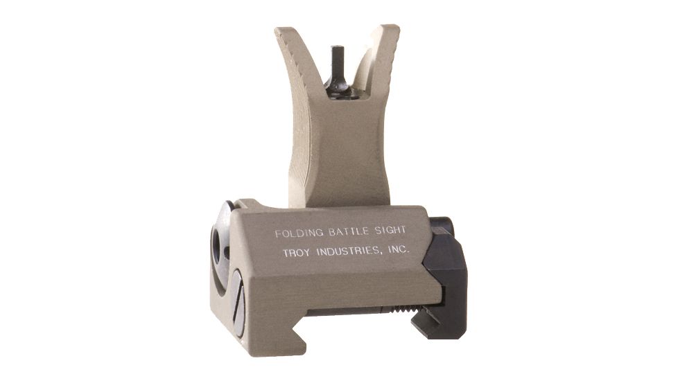 Troy Front Tritium M4 Gas Block Mounted Battle Sight, Flat Dark Earth, SSIG-GBF-0MFT-01