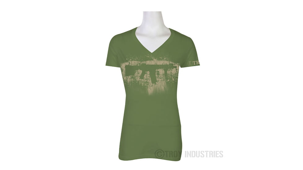 Troy WomenS Silhouette V-Neck Green - S STSH-WM7-0SGT-00