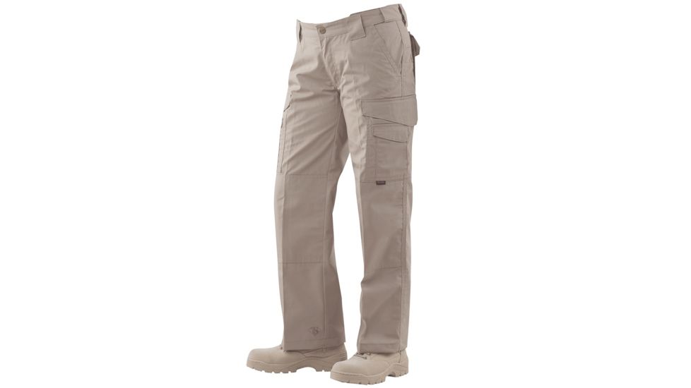 Tru-Spec 24-7 Ladies Tactical Pants 65/35 Polyester/Cotton Rip-Stop, Khaki, 0 1095001