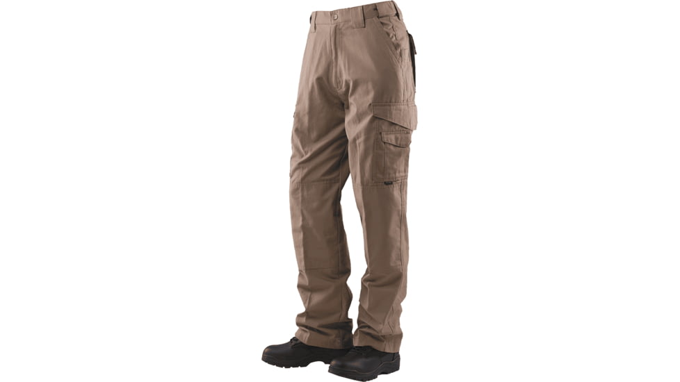 TRU-SPEC 24-7 Series Tactical Teflon Pants - Mens, PolyCotton Ripstop, Coyote, Waist 44 in, Inseam 30 in, 1063050