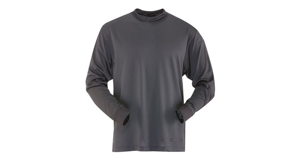 Tru-Spec 24-7 TAC LS Tee-Shirt 100% Poly Jersey Knit, Black, XLarge Regular 4320006