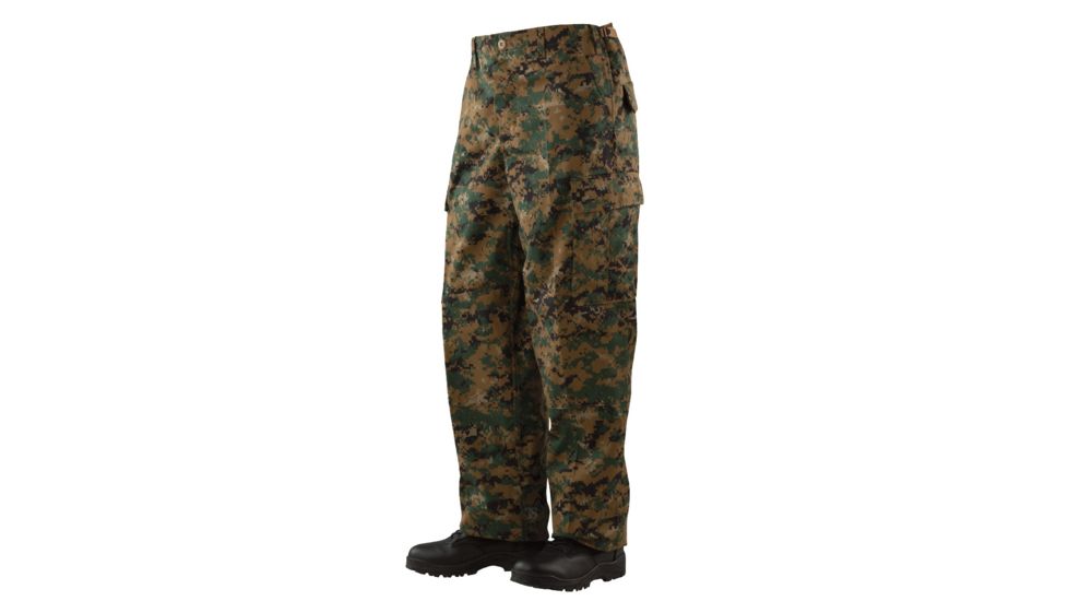 Tru-Spec Battle Pants, 65/35 Poly/Cot Twill, Digital Woodland, Extra Small, Regular 1932002