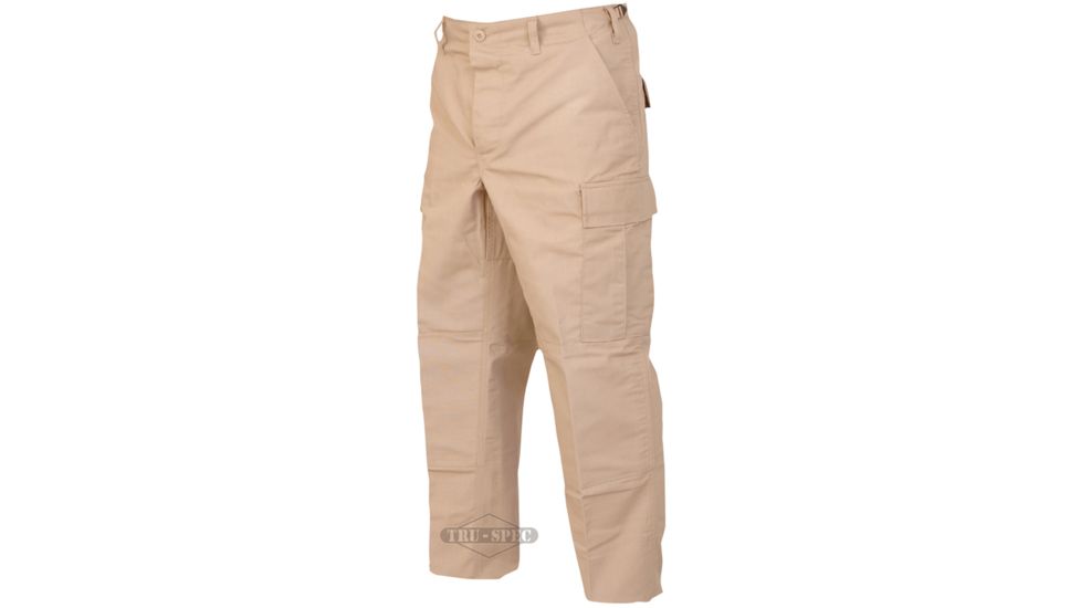TRU-SPEC BDU 65/36 Poly/Co Rip Pants - Men's, Khaki, Medium, Long, 1314024