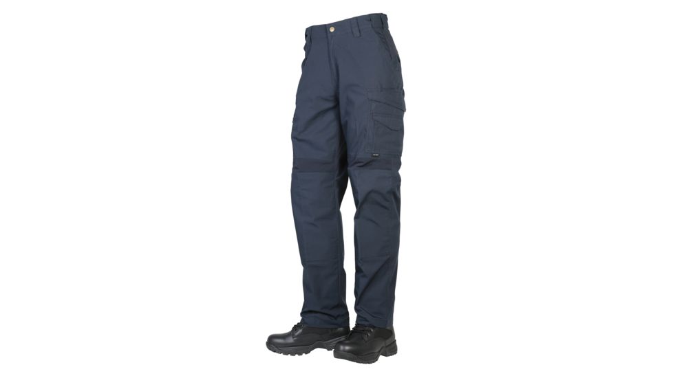 TRU-SPEC Rip-Stop Pro Flex Unhemmed Pants - Mens, Navy, Waist 44, Unhemmed, 1485090