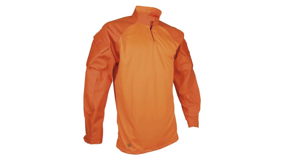 Tru-Spec Tru Short Sleeve 1/4 Zip Combat Shirt - Men's, Extra Small, Regular, Orange, 2597002