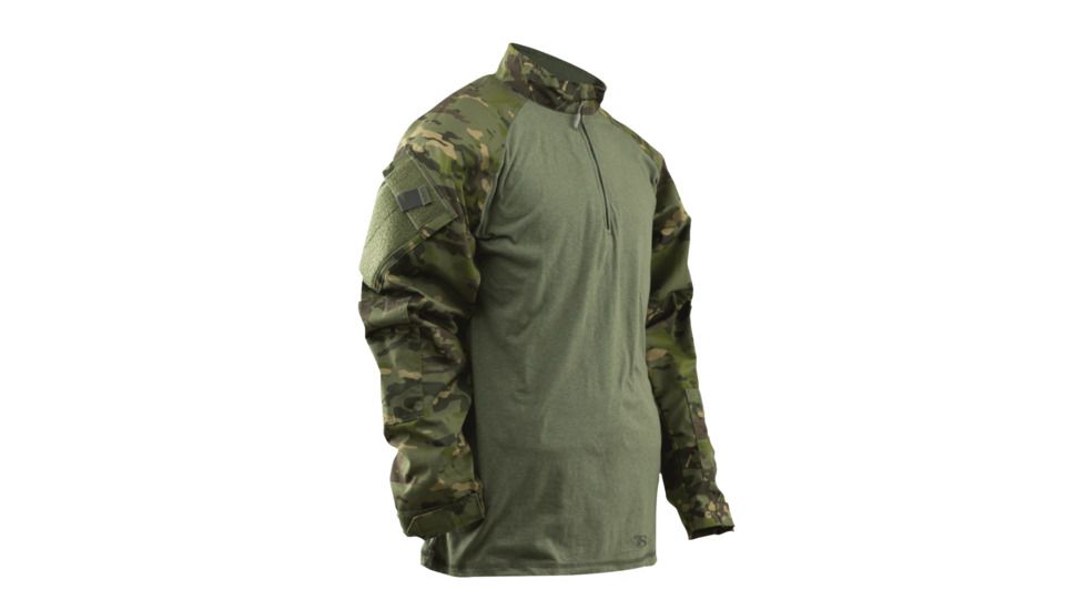 TRU-SPEC 1/4 Zip Tactical Response Shirt - Men's, Extra Small, Regular, MultiCam Tropic/Olive Drab, 2537002