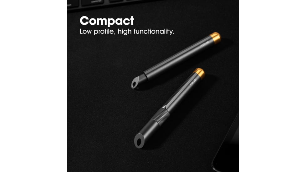 TRUE Keychain Pen/Knife Combo Tin, Black, TRU-PEN-0002