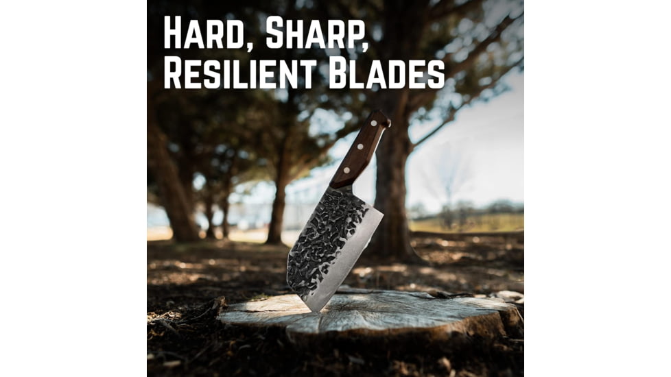 TRUE Primal Forge Kits Kitchen Knives, 6.5 inch and 7.25 inch Blade, 5Cr15Mov Stainless Steel, TRU-BND-0004