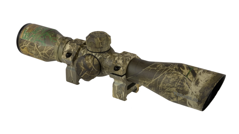 TruGlo 4x32 Rangefinding/Trajectory Compensating Crossbow Scope w/ Rings, Camo TG8504C3