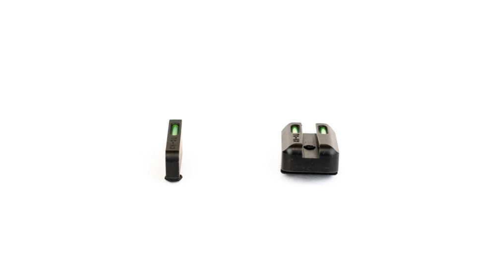 TruGlo Brite-Site TFX Sights For Glock 17/17L/19/22/23/24/26/27/33/34/35/38/39, Green Rear/Green With Focus Lock Front, Suppressor Height, TG-TG13GL4A