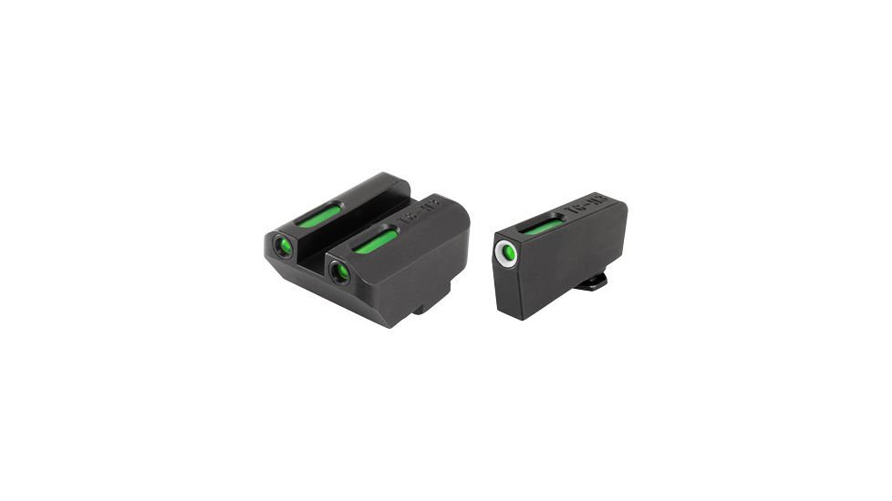 TruGlo Brite-Site TFX Sights For Glock 17/17L/19/22/23/24/26/27/33/34/35/38/39, Green Rear/Green With Focus Lock Front, Suppressor Height, TG-TG13GL4A