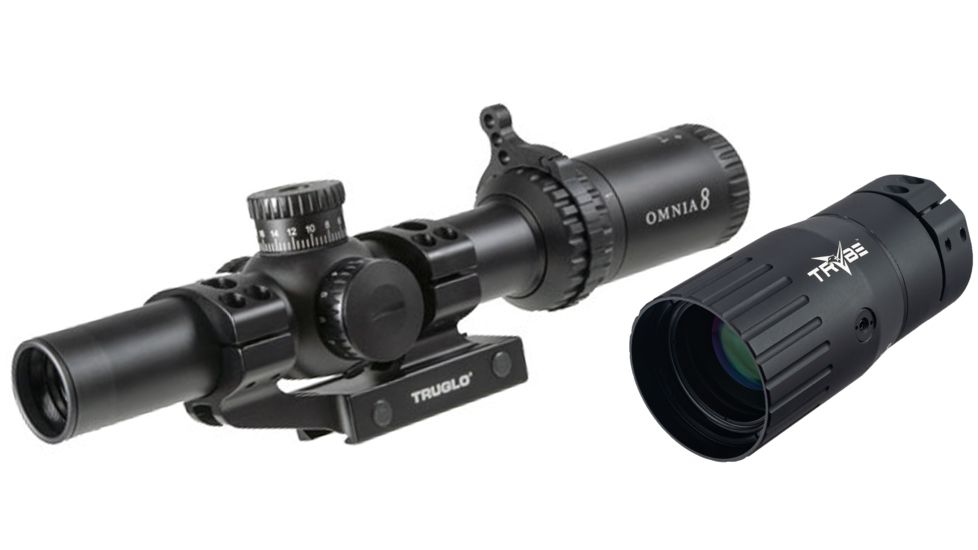 Truglo Omnia 1-8x24mm Scope 30mm Tube Ir Sp W/1pc Mount Do with Trybe Optics Enhancer