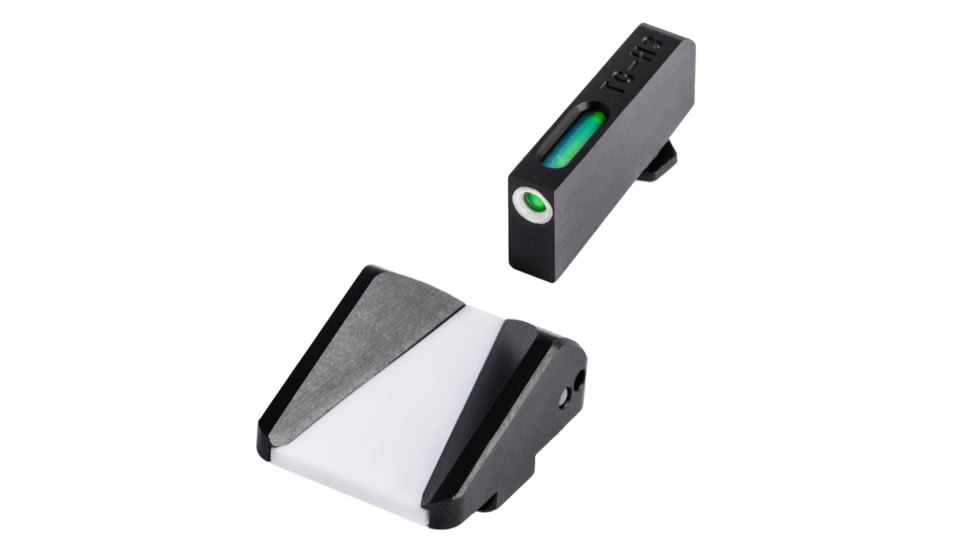 TruGlo TG13GLFST TFX Day/Night Sights MOS Adapter Set for 9mm, .40, and .45 Glock 17/19/34/35/41 Gen 4, Tritium, Green w/White Outline, Black, TG-TG13GLFST