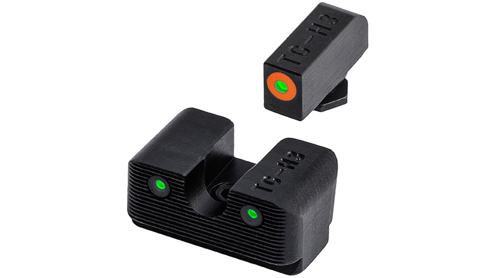 TruGlo Tritium Pro Handgun Night Sights for Glock 20, 21, 25, 29, 30, 31, 32, 37, 40 &amp; 41 w/ Orange Front Ring, TG-TG231G2C