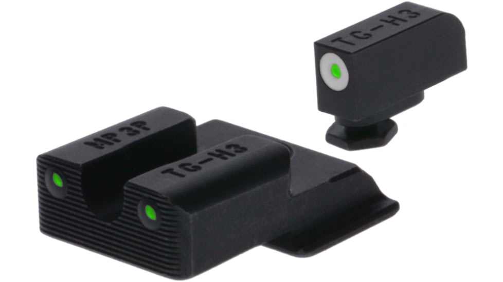 TruGlo Tritium Pro Handgun Night Sights for Smith &amp; Wesson M&amp;P 380 EZ w/ White Front Ring, TG-TG231MP3W