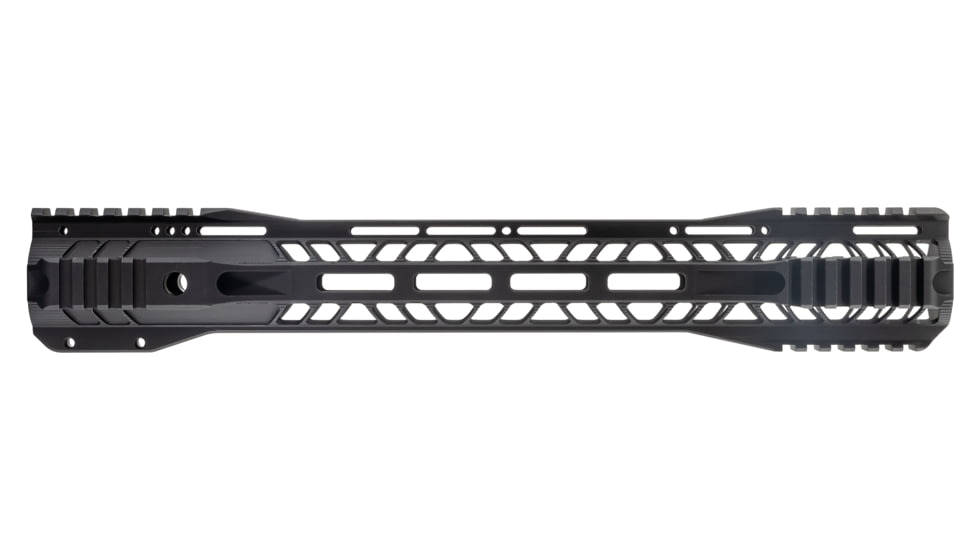 TRYBE Defense AR-15 M-LOK Extra Lightweight Quad Handguard w/ Cut Rail, 15in, Black, HDG15QCR-BL