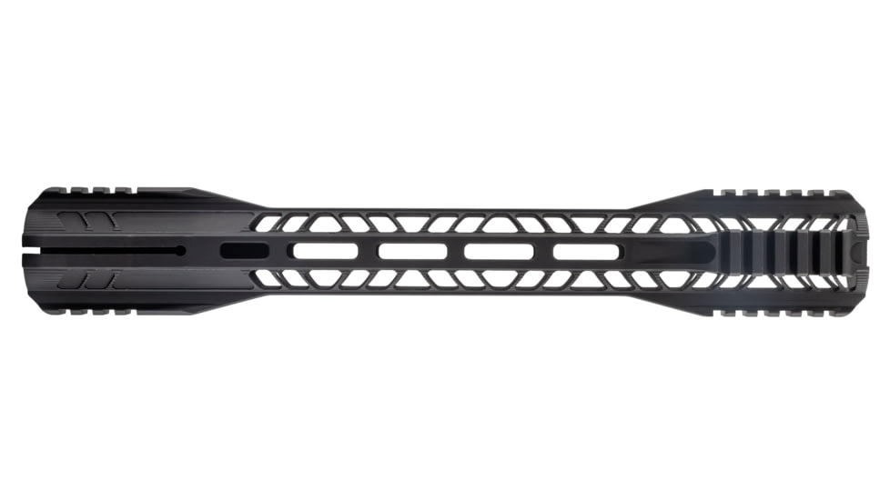 TRYBE Defense AR-15 M-LOK Extra Lightweight Quad Handguard w/ Cut Rail, 15in, Black, HDG15QCR-BL