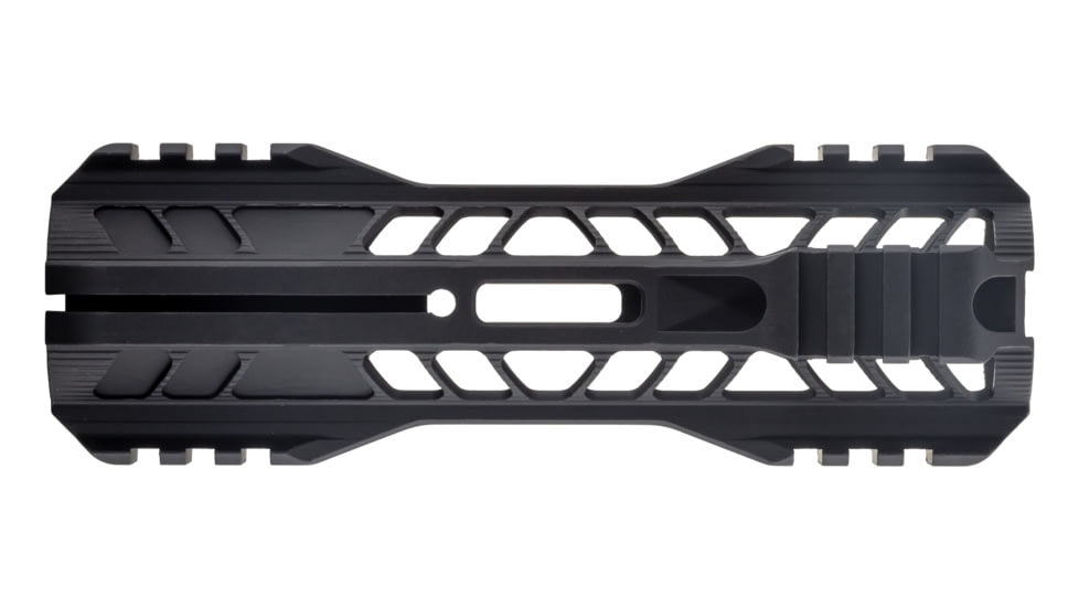 TRYBE Defense AR-15 M-LOK Extra Lightweight Quad Handguard w/ Cut Rail, 7in, Black, HDG7QCR-BL