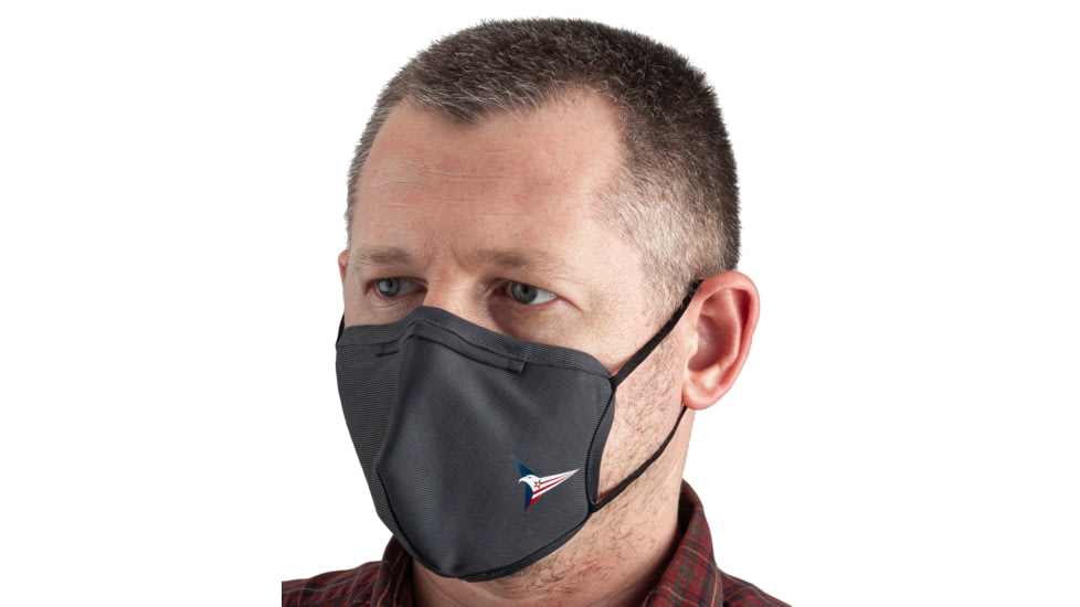 TRYBE Defense Breathing Armor Reusable 4 Layer Water Repellent Face Mask, Gray, One Size Fits All TRBMASK-1