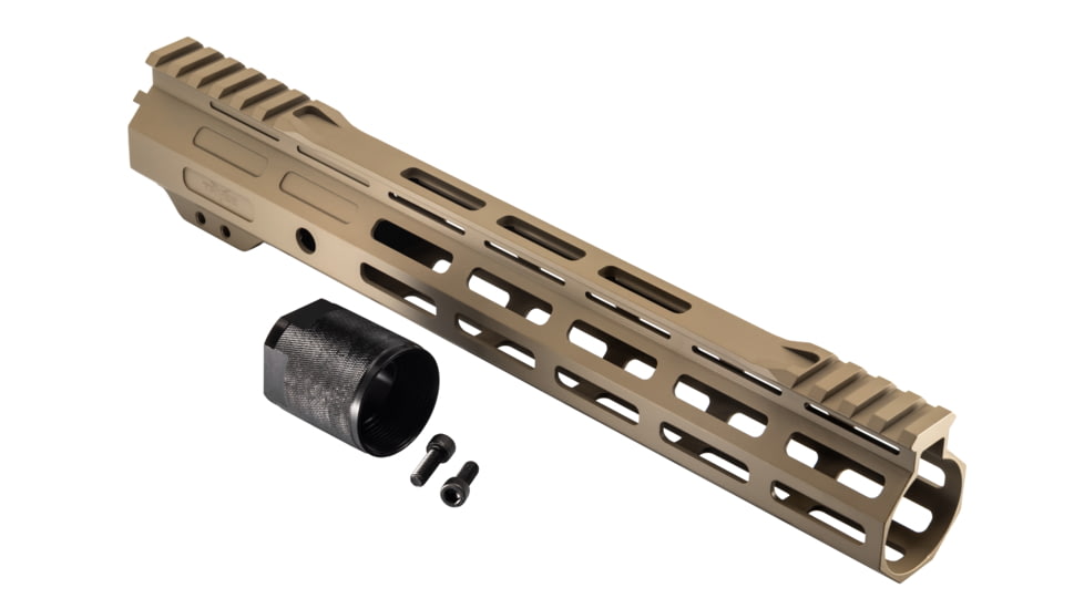 TRYBE Defense Magnite Ultra Function Lightweight Handguard, Cut Top Rail, M-LOK, FDE, 12in, MGHDG-V1-12CR-FDE