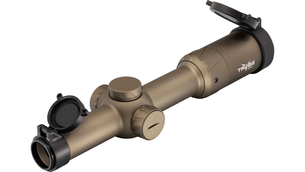 TRYBE Optics 1-8x24mm Rifle Scope, 30mm Tube, SFP, BDC Reticle, Flat Dark Earth, TRORS1-8x24-FDE