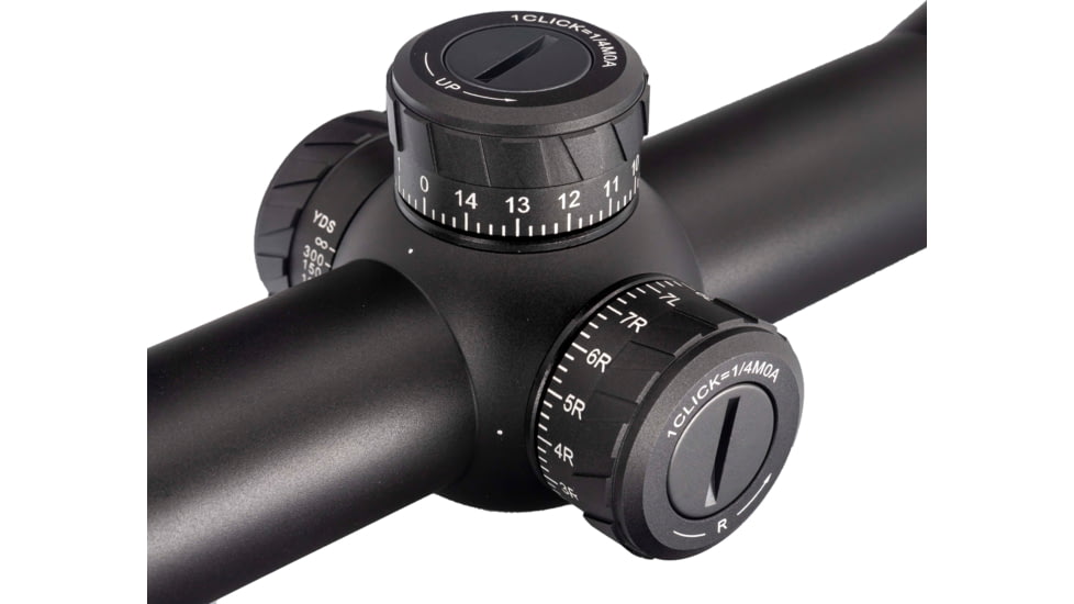 TRYBE Optics HIPO Rifle Scope, 6-24x50mm, 30mm Tube, FFP, PLR-25 MOA Reticle, Black, TRORS6-24x50FFP-BL