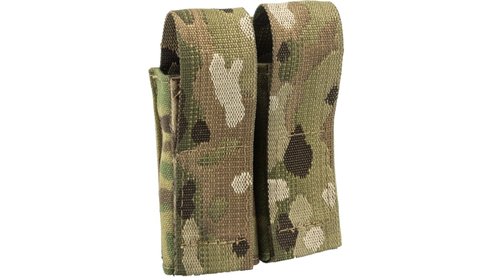 TRYBE Tactical Covered Double Pistol Magazine Pouch, Multi Cam, 22HPC2MC