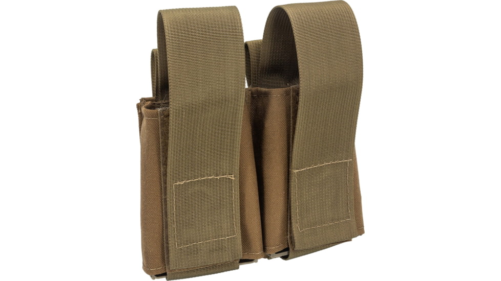 TRYBE Tactical Covered Double Rifle Magazine Pouch, Coyote Tan, 22HRC2CB