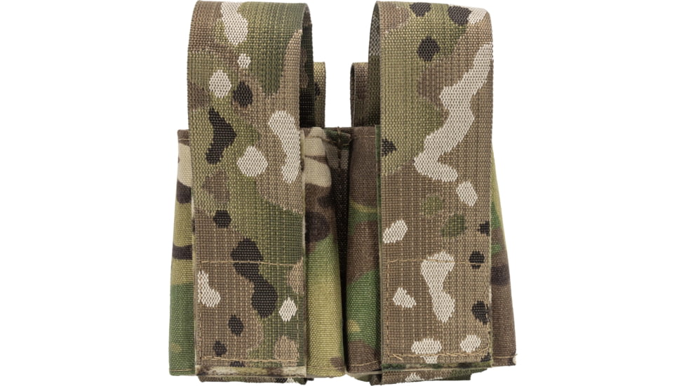 TRYBE Tactical Covered Double Rifle Magazine Pouch, Multi Cam, 22HRC2MC