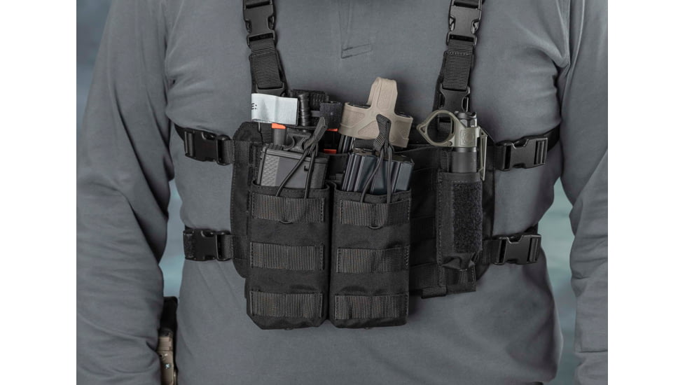 TRYBE Tactical Double 5.56 Magazine Pouch, Black, RMP-DB556-BL
