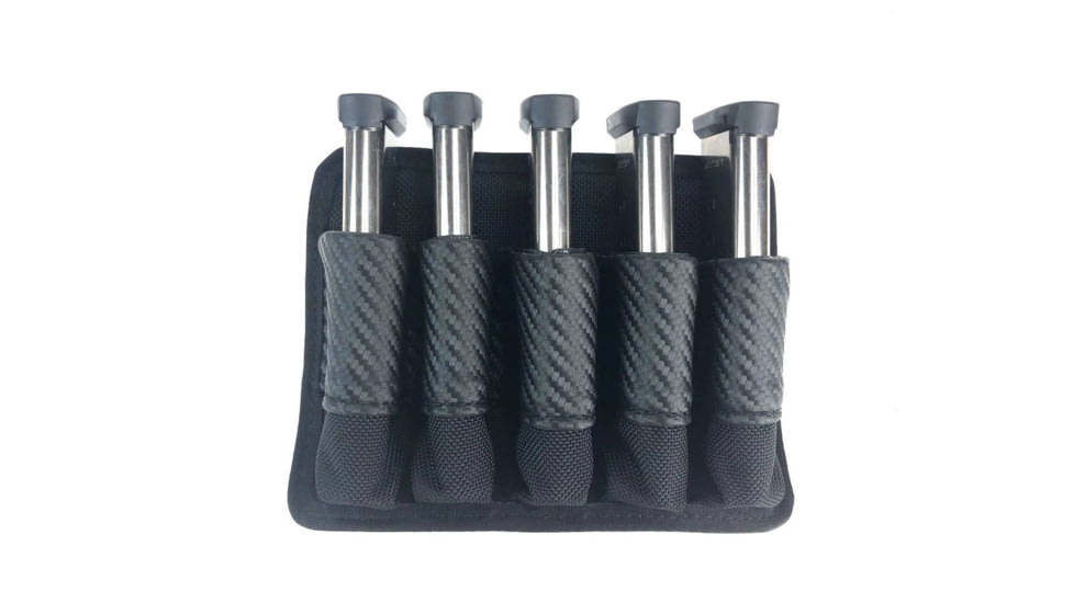 TUFF Products 5 In-line R.E.M. Pouch with Magnetic Retention-No Flap - Size 2 For Double Stacks, Black Carbon 7095-BC-M-2