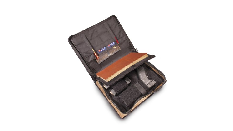 TUFF Products Deluxe Un-Planned Day Planner w/ Office Supply Organizer, Black Nylon, Medium 4057-NYC-M