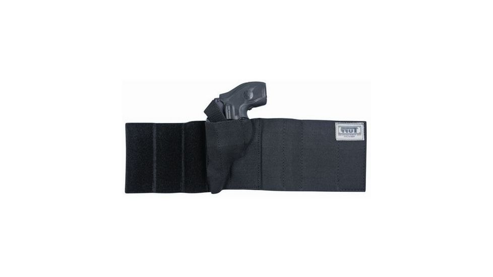 TUFF Products Down Under Discreet Carry Ankle Holster, Heavy Duty Elastic Black, Sm 2 Jframe, Left Hand 5901-NYL-GL26