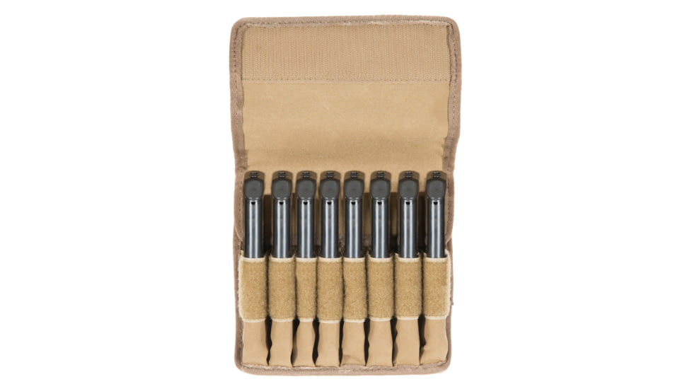 TUFF Products Original 8 In-Line Mag Pouch,Coyote Brown,.9mm/.40S&amp;W/.45ACP Double Stack B92F/G17-21/HK45 or Similar 7068-CBV-2