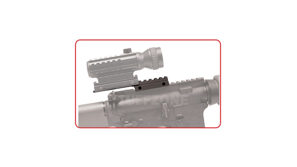 Tuff Zone 0.5in Riser Mount, Offset See-Through - 14 Slots, TZ-MR6E8L