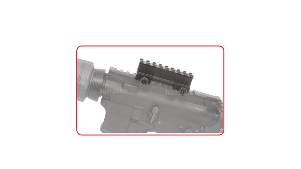 Tuff Zone 1in Compact Riser Mount, See-Through - 8 Slots, TZ-MR8