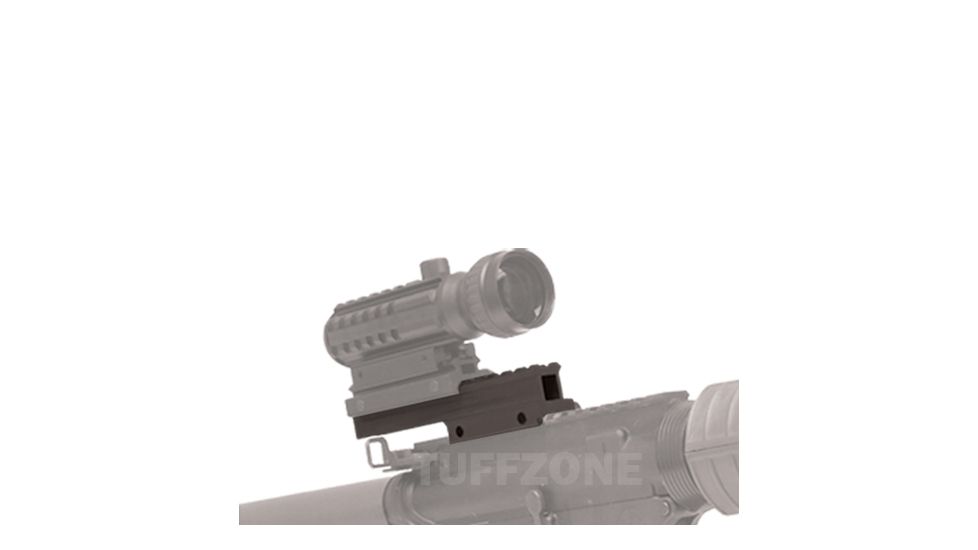 Tuff Zone 1in Riser Mount, Offset See-Through - 14 Slots, TZ-MR6E8
