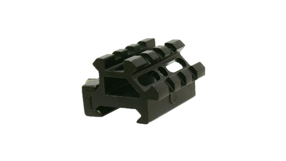 Tuff Zone Double Rail 45 Degree Angle Mount, 1.57in, Black Anodized, TZ-M45D