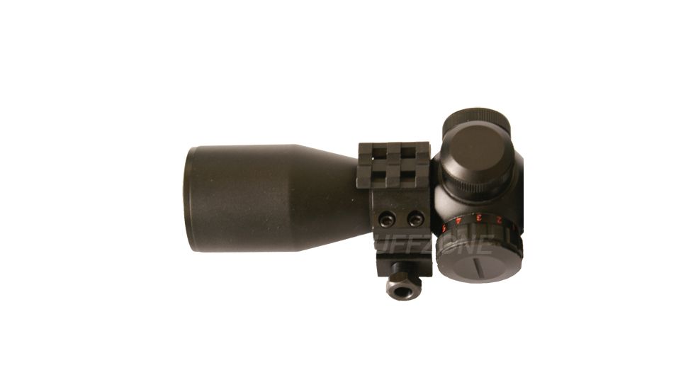 Tuff Zone Low Profile Weaver Ring w/ Rail on Top 1in, Set Of Two, TZ-RWLT2