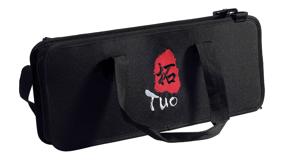 Tuo Cutlery 12 Slots Knife Case, 19in x 7.88in x 2.75in. 600D Canvas, Black, AD05