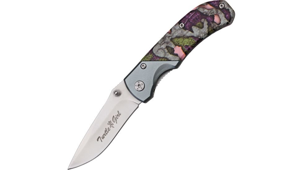 Turtleman Turtle Girl Linerloc Knife TM009