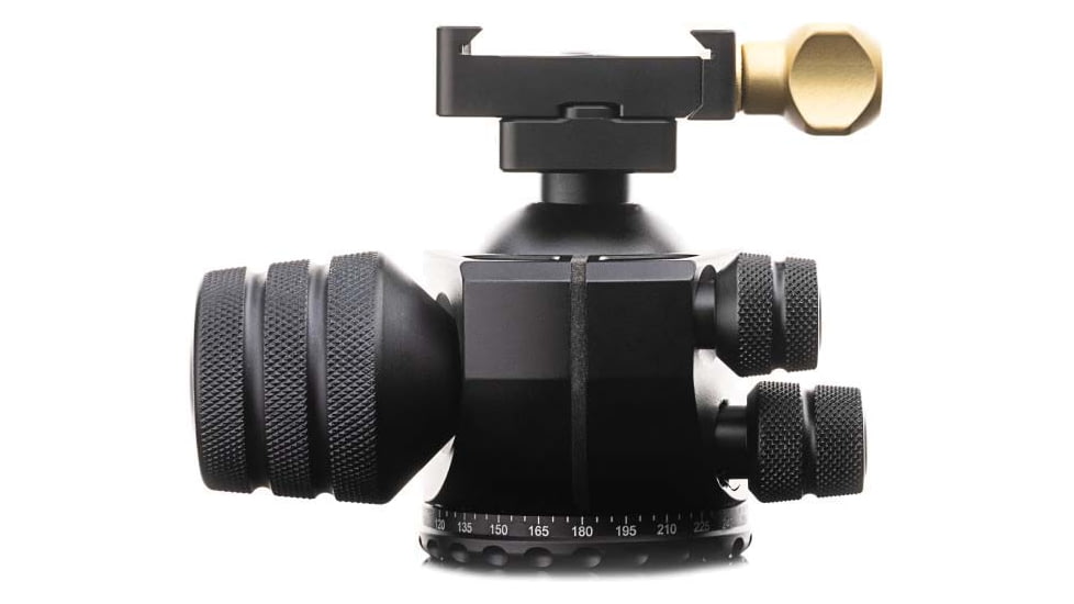 Two Vets Tripods Inc 44MM Dual Tension Ballhead W/ Area 419 ARCALOCK CLAMP, Black/Gold, 3in, 44MM419