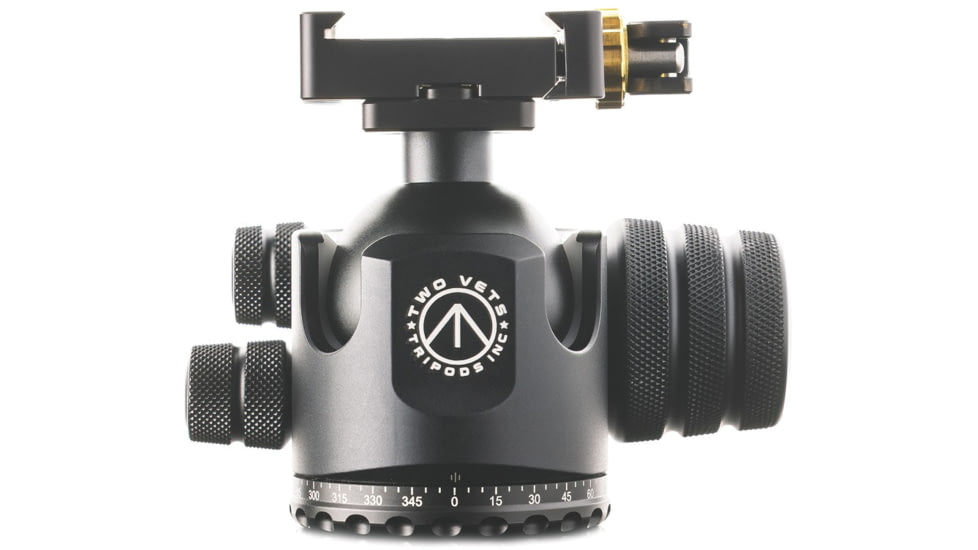 Two Vets Tripods Inc 44mm Dual Tension Ballhead W/ Area 419 Arcalock QD, Black, 3in, 850044845194