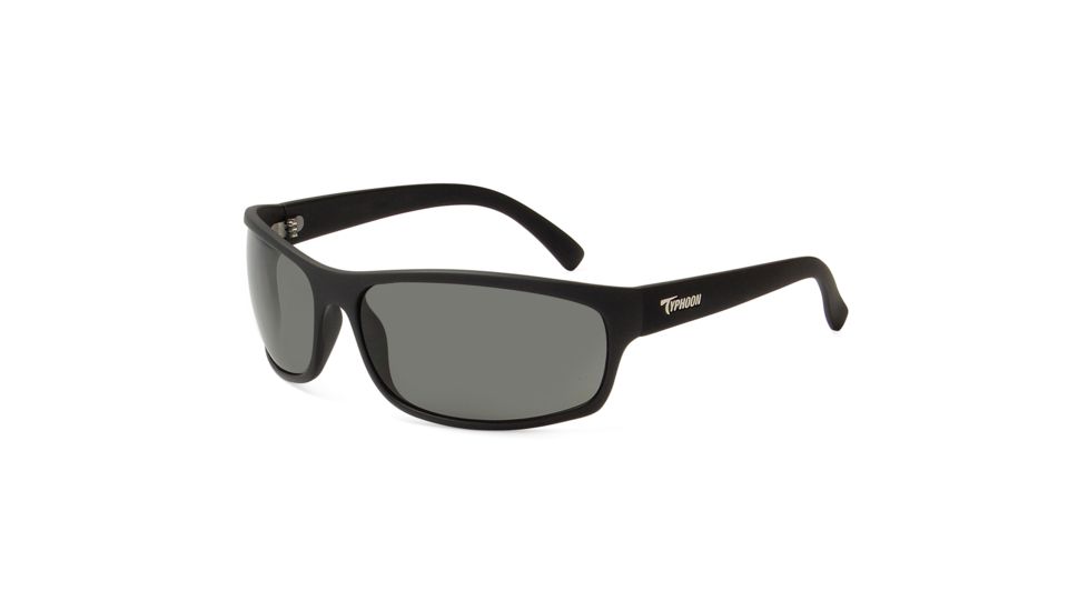 Typhoon Harbor Sunglasses - Matte Black Frame, Horizon Grey Polarized Lenses 946TMBK