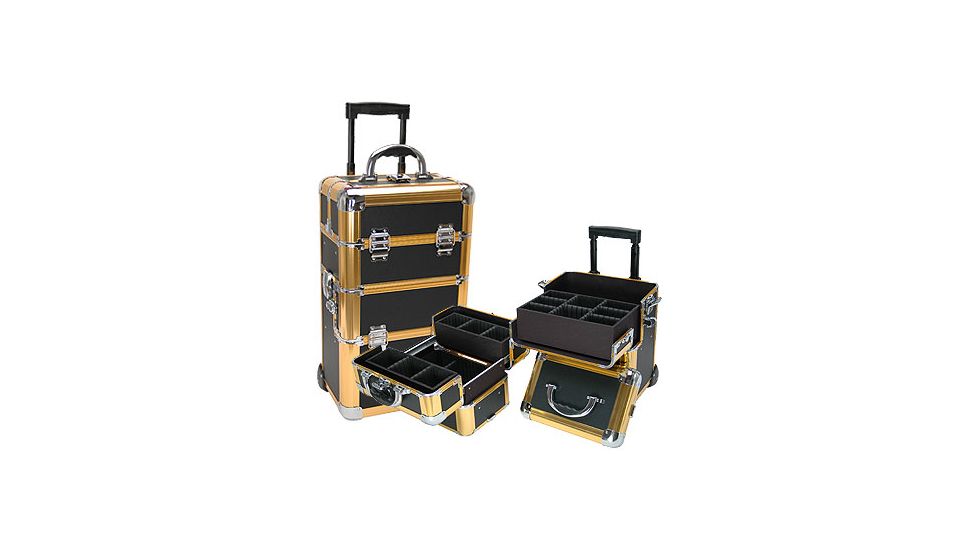 TZ Case ABG318 Miniature Professional Rolling Beauty Case, Black Horse
